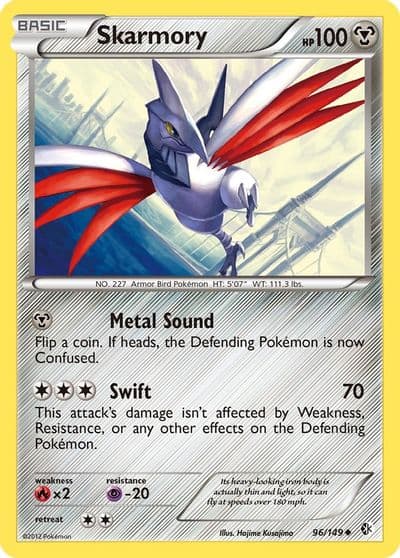 Skarmory (96) Boundaries Crossed Pokemon card