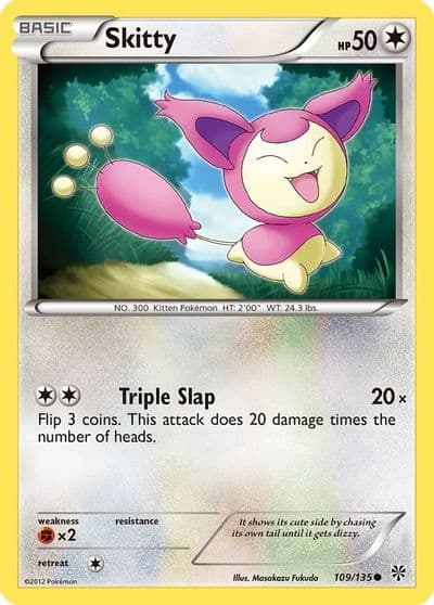 Skitty Plasma Storm Pokemon card
