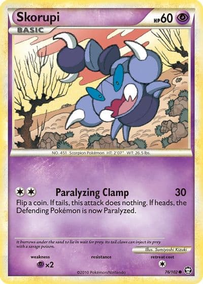 Skorupi Triumphant Pokemon card
