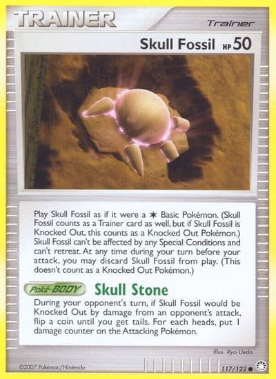 Skull Fossil Mysterious Treasures Pokemon card