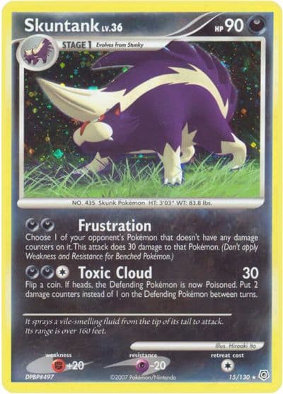 Skuntank Diamond and Pearl Pokemon card