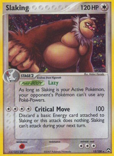 Slaking Power Keepers Pokemon card
