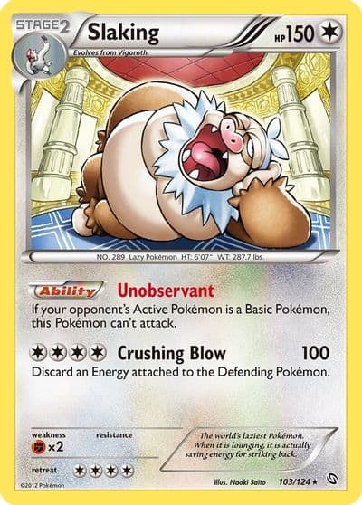 Slaking Dragons Exalted Pokemon card