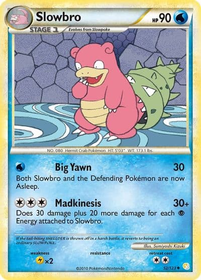 Slowbro HeartGold SoulSilver Pokemon card