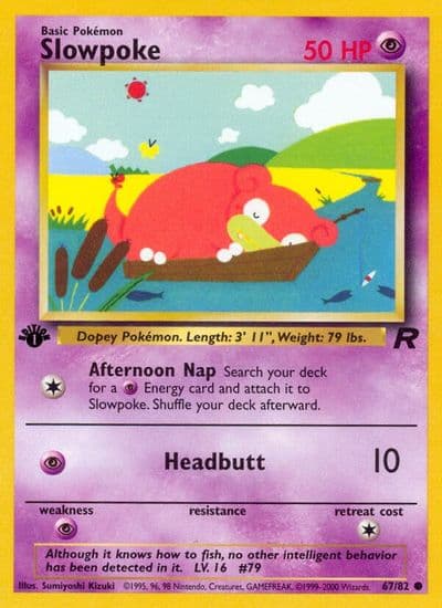 Slowpoke Team Rocket Pokemon card