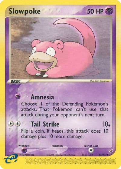 Slowpoke Team Magma vs Team Aqua Pokemon card
