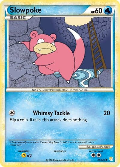 Slowpoke HeartGold SoulSilver Pokemon card