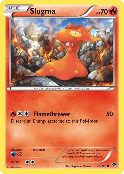 Slugma XY Base Set Pokemon card