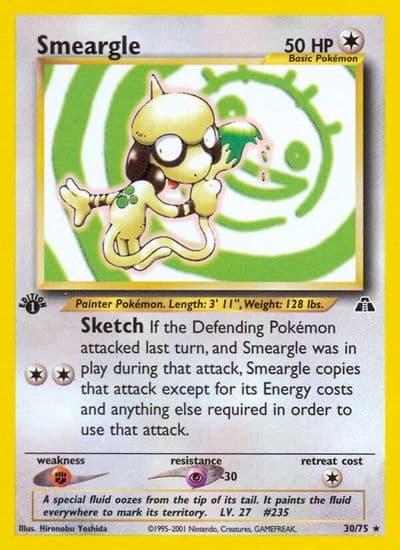 Smeargle (30) Neo Discovery Pokemon card