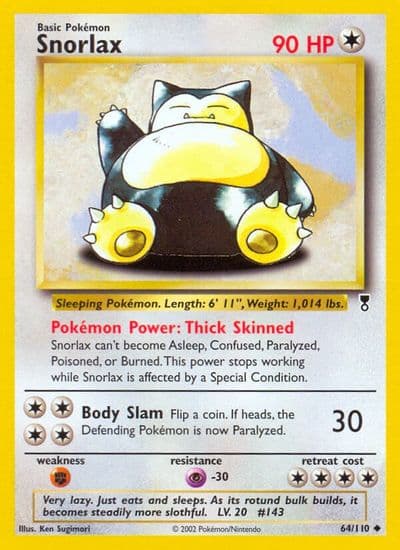 Snorlax Legendary Collection Pokemon card