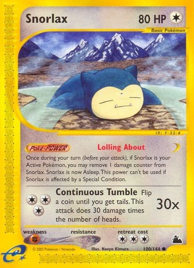 Snorlax Skyridge Pokemon card