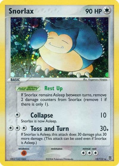 Snorlax FireRed & LeafGreen Pokemon card