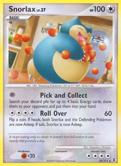 Snorlax (33) Rising Rivals Pokemon card