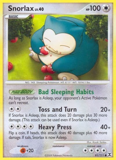 Snorlax (81) Rising Rivals Pokemon card
