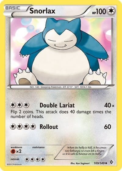 Snorlax Boundaries Crossed Pokemon card