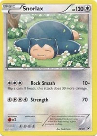 Snorlax Kalos Starter Set Pokemon card