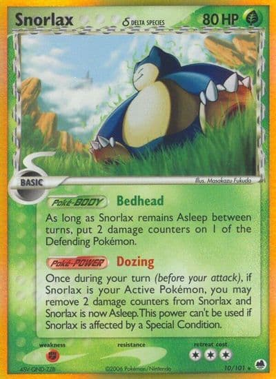 Snorlax (Delta Species) Dragon Frontiers Pokemon card