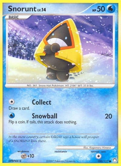 Snorunt Mysterious Treasures Pokemon card
