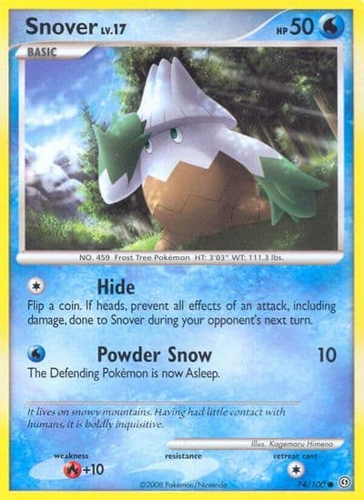 Snover Stormfront Pokemon card