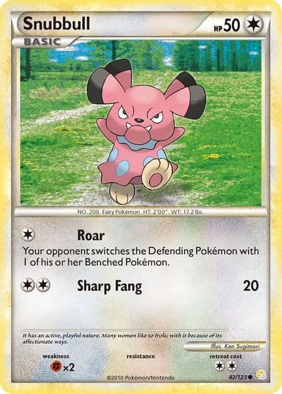 Snubbull HeartGold SoulSilver Pokemon card