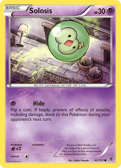 Solosis Plasma Blast Pokemon card