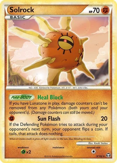Solrock Triumphant Pokemon card