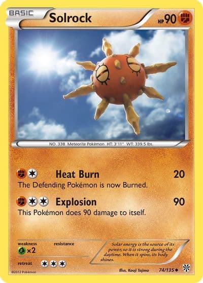Solrock Plasma Storm Pokemon card
