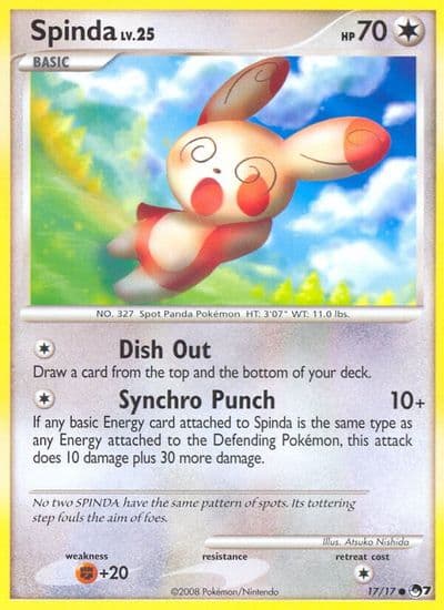 Spinda POP Series 7 Pokemon card