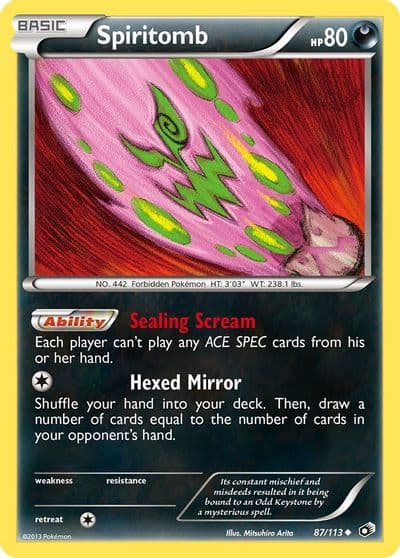 Spiritomb Legendary Treasures Pokemon card