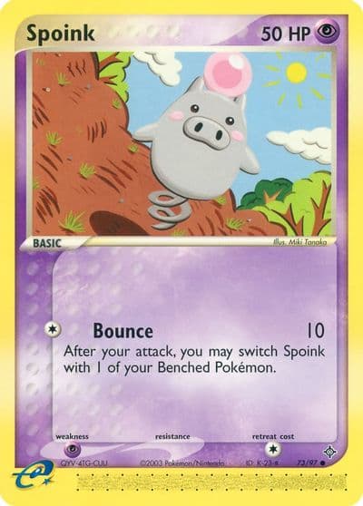 Spoink Dragon Pokemon card