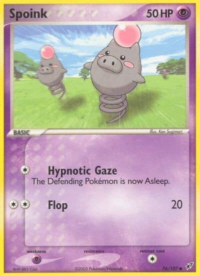 Spoink Deoxys Pokemon card