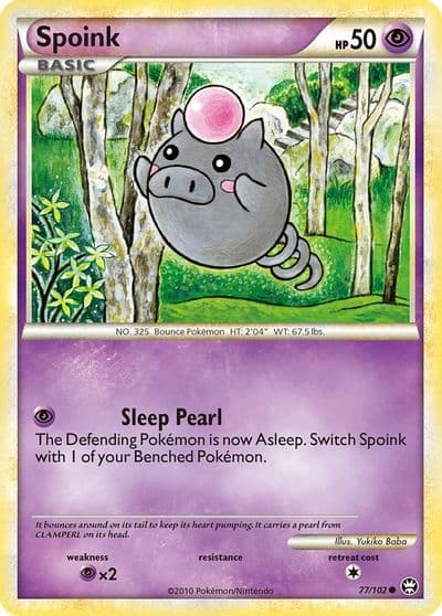 Spoink Triumphant Pokemon card