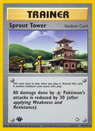 Sprout Tower Neo Genesis Pokemon card