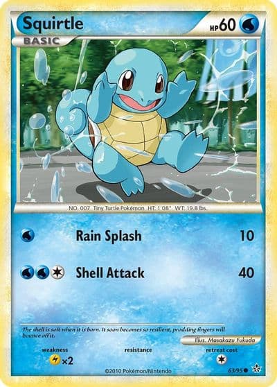 Squirtle Unleashed Pokemon card
