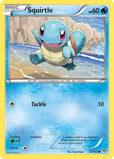 Squirtle Plasma Storm Pokemon card