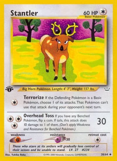 Stantler Neo Revelation Pokemon card