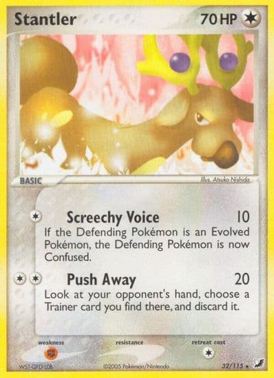 Stantler Unseen Forces Pokemon card