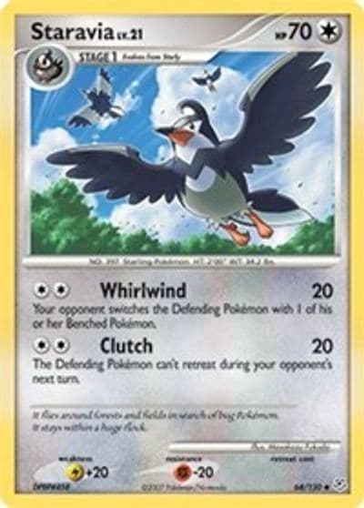 Staravia Diamond and Pearl Pokemon card