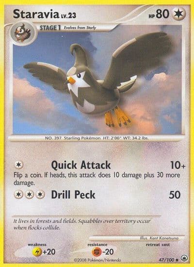 Staravia Majestic Dawn Pokemon card