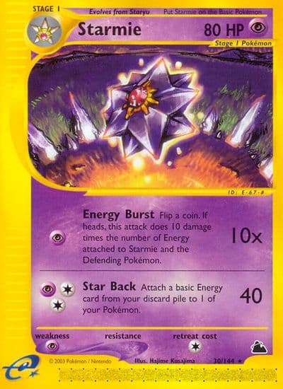 Starmie (30) Skyridge Pokemon card