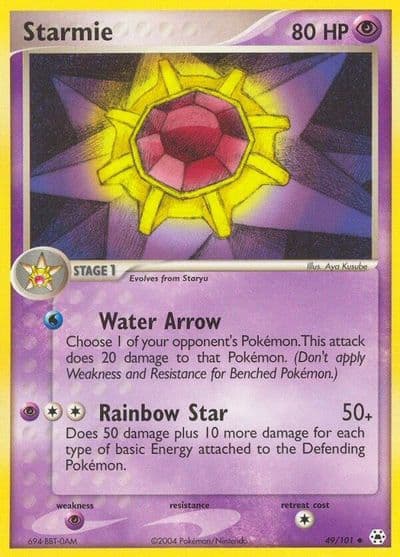 Starmie Hidden Legends Pokemon card