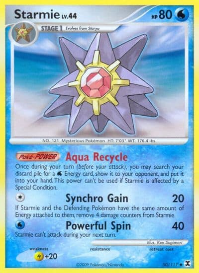 Starmie Rising Rivals Pokemon card