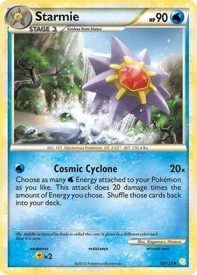 Starmie HeartGold SoulSilver Pokemon card