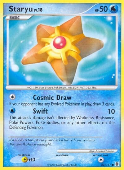 Staryu Rising Rivals Pokemon card