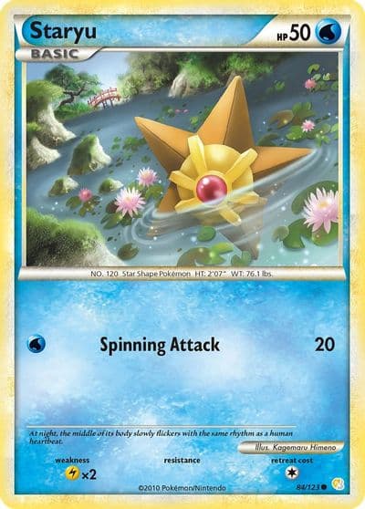 Staryu HeartGold SoulSilver Pokemon card