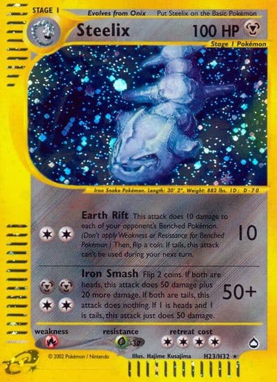 Steelix (H23) Aquapolis Pokemon card