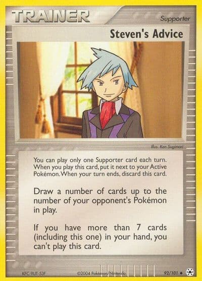 Steven's Advice Hidden Legends Pokemon card
