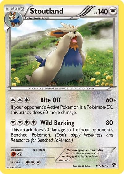 Stoutland XY Base Set Pokemon card