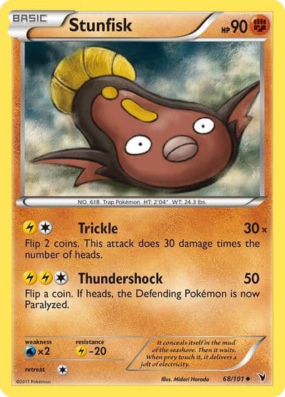 Stunfisk (68) Noble Victories Pokemon card