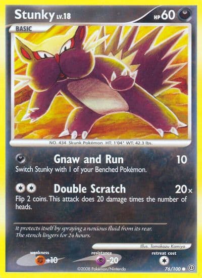 Stunky Stormfront Pokemon card